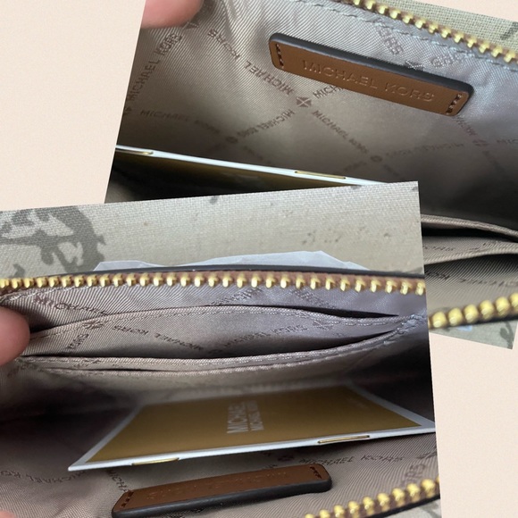 ⭐️MICHAEL KORS⭐️Authentic Vanilla & Acorn Wristlet NEW - Picture 6 of 8